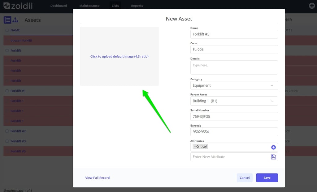 Zoidii Help Article: Add an Asset