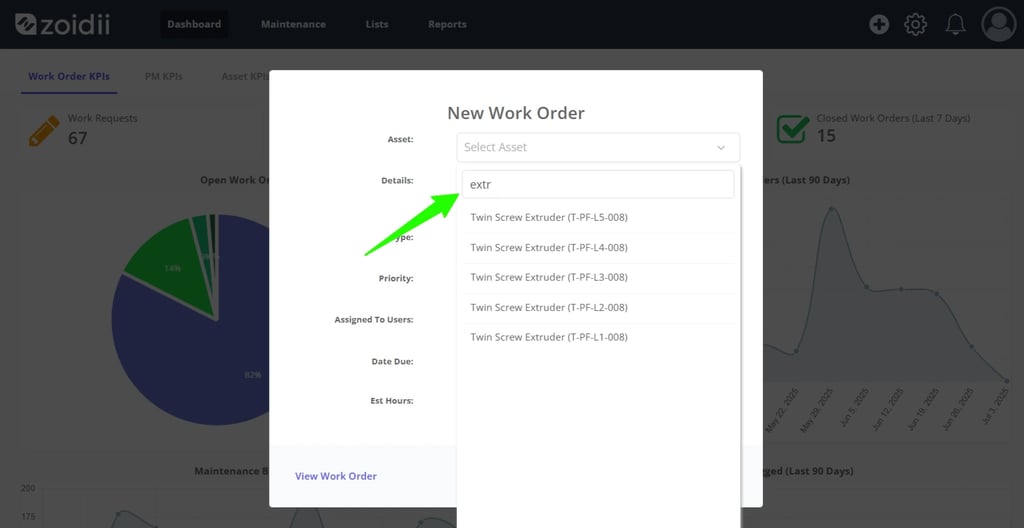 Zoidii Help Article: Create a Work Order
