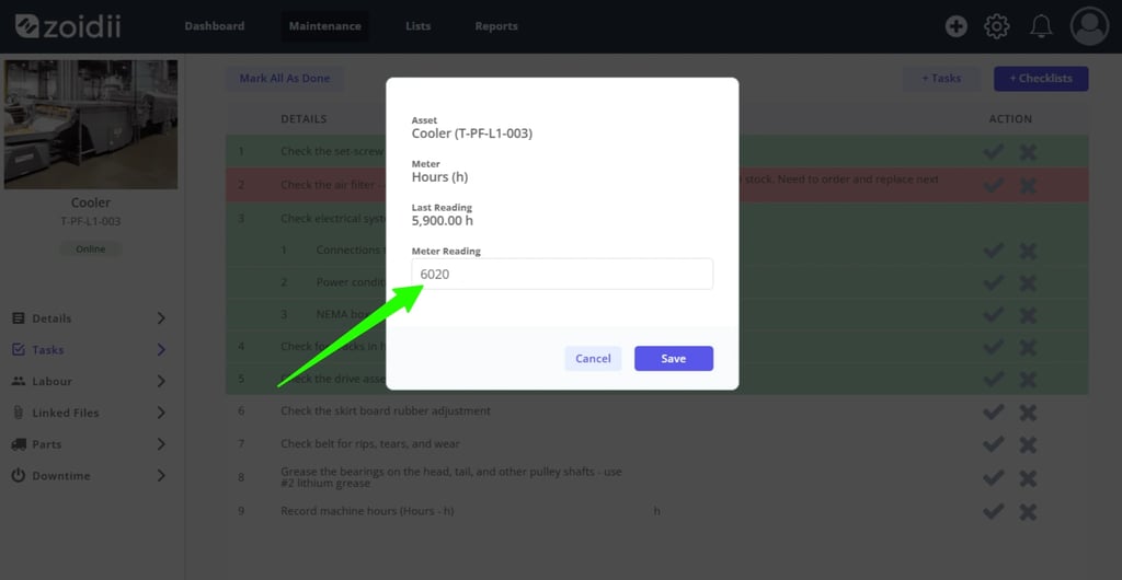 Zoidii Help Article: Complete Work Order Tasks