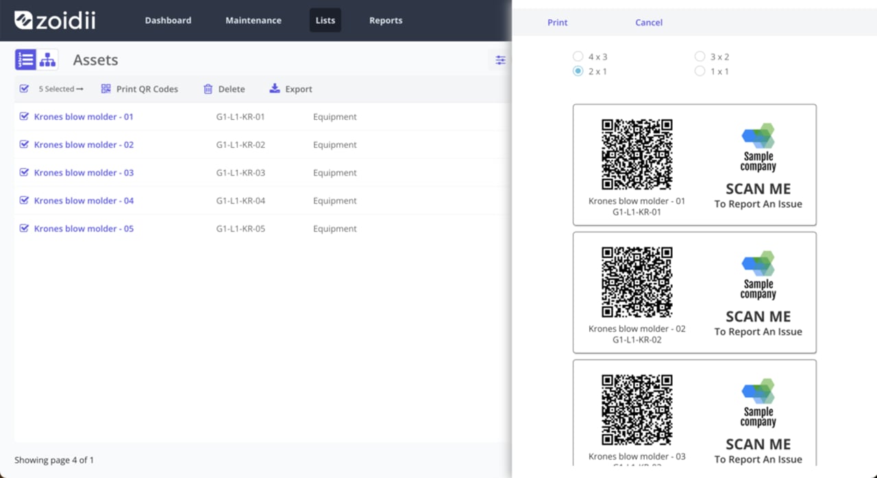 How do QR codes work with your CMMS software?