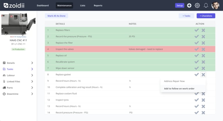 Preventive Maintenance Features | Zoidii CMMS Software